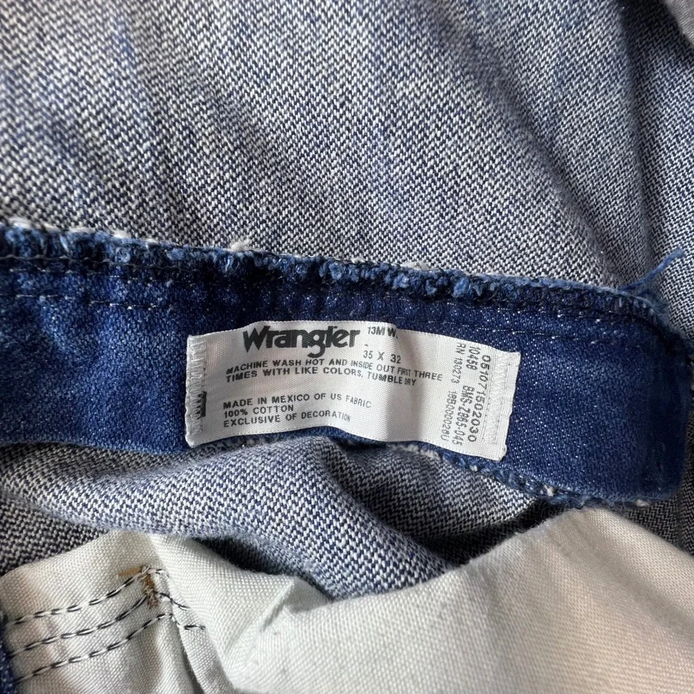 Wrangler‎ 13MWZ Cowboy Cut Jeans Men's 35x32 Blue Denim Original Fit Zipper Leg